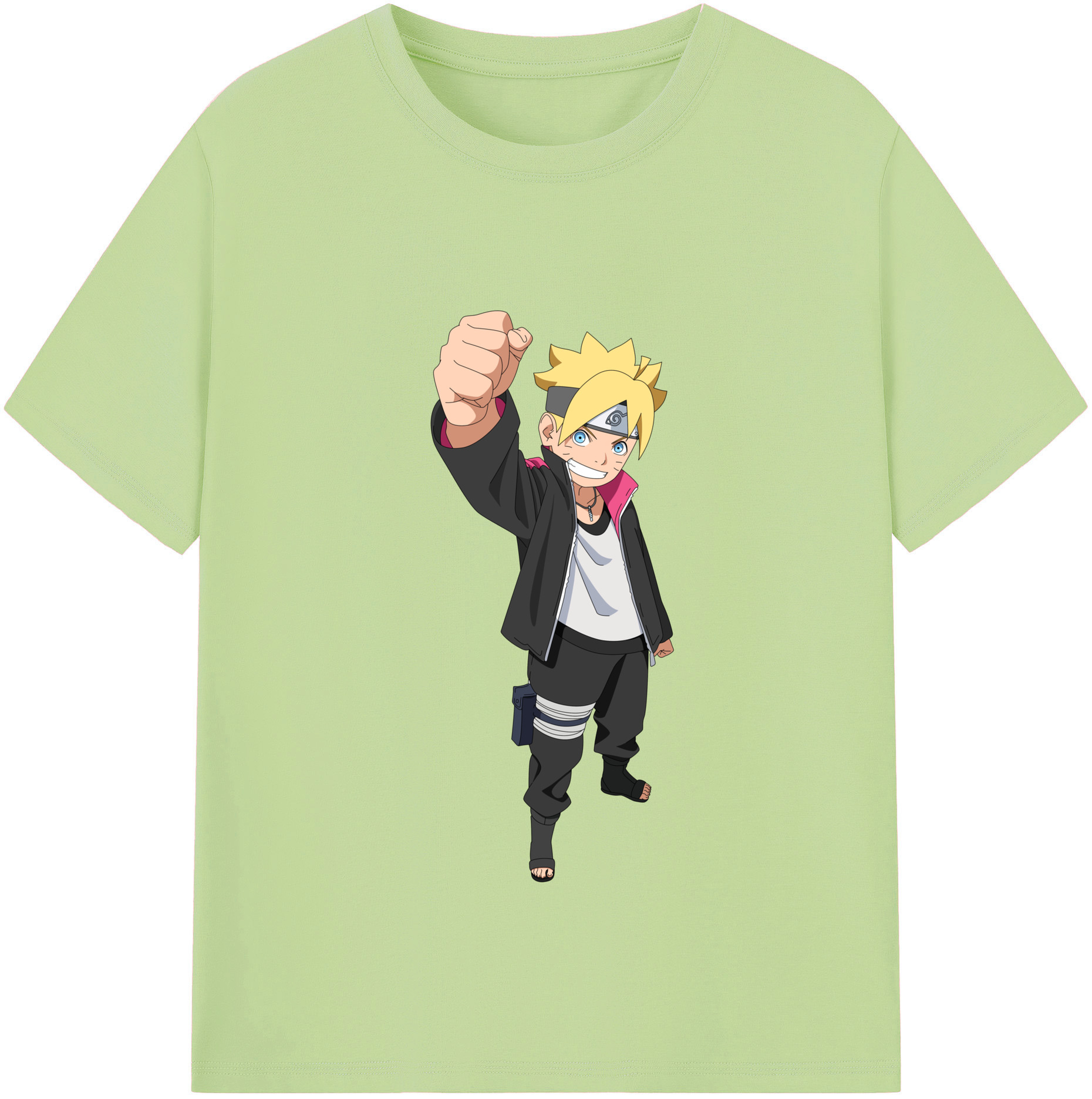 （画像用） NARUTO -ナルト- うずまき ボルト Uzumaki Boruto 綿100％半袖Tシャツ（フロントプリント）